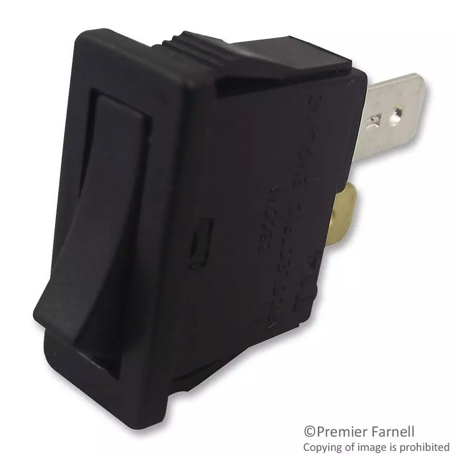 ARCOLECTRIC (BULGIN LIMITED) SWITCH, SPST, 10A, 250VAC, BLACK, H8800VA BLK