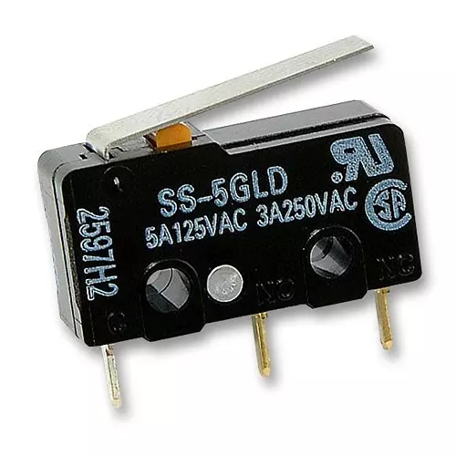 OMRON ELECTRONIC COMPONENTS MICROSWITCH, V4, PCB, LEVER, SS-5GLD