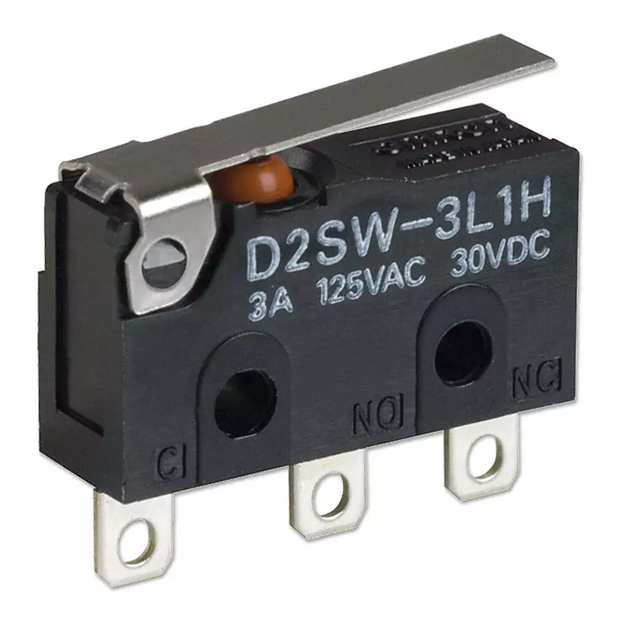 OMRON ELECTRONIC COMPONENTS MICROSWITCH, SPDT, 0.1A, SIM LEVER, D2SW-P2L1H