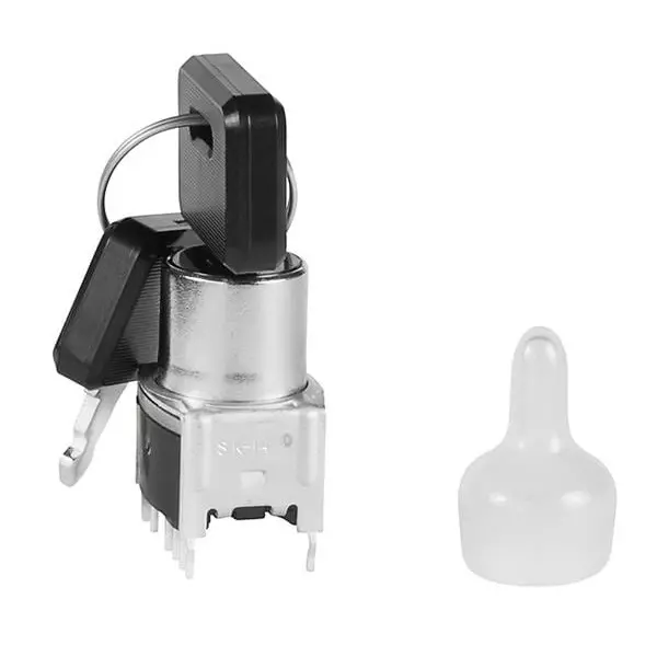 NKK SWITCHES Keylock Switch Non-Illuminated Pin Termination SP3T 3 Position, SK14DG13