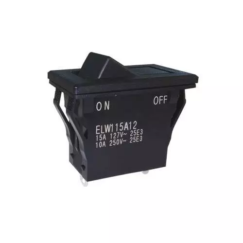 NIDEC COMPONENTS Sealed Miniature Rocker Switch Non-Illuminated Solder Lug Termination 15 Amp Rocker Actuator, ELW115A12