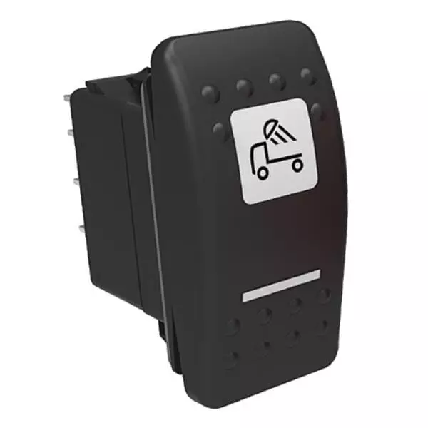 CARLING TECHNOLOGIES Sealed Rocker Switch Quick Connect Termination 20 Amp Rocker Actuator 12 V DC, V2D1KHTB-00000-000