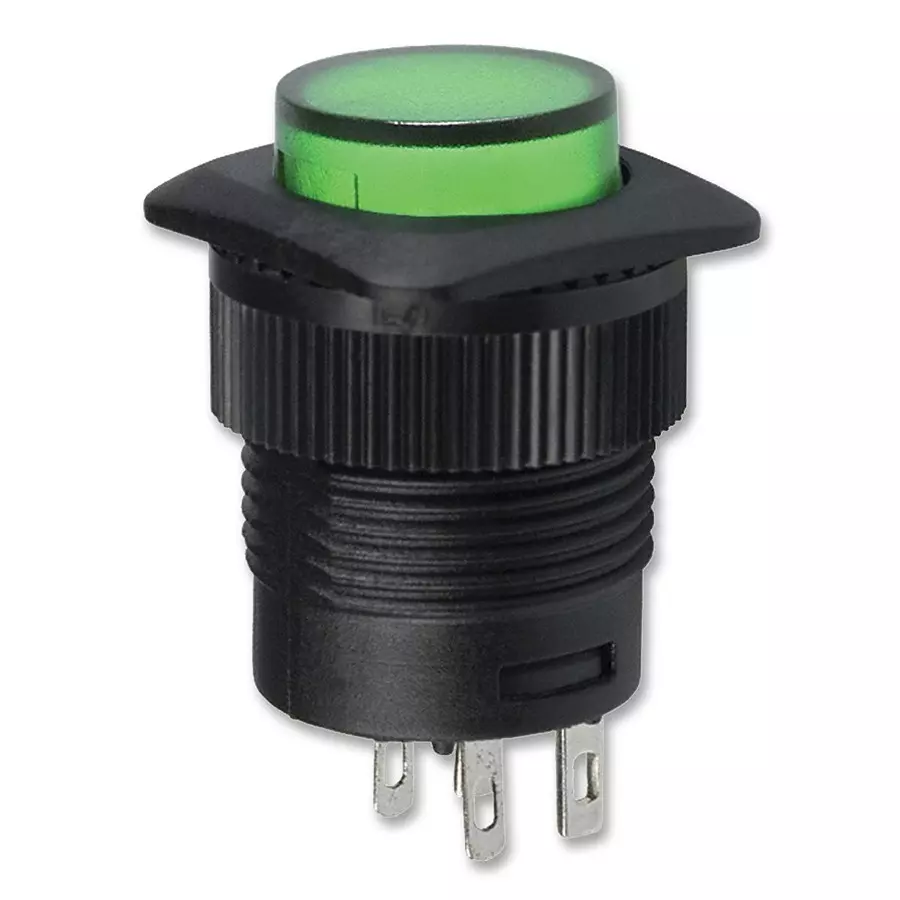 E-SWITCH Switch, Pushbutton, Spst, 3A, 125Vac, Red, Rp3508Bblkredredns. (Pack of 1000)