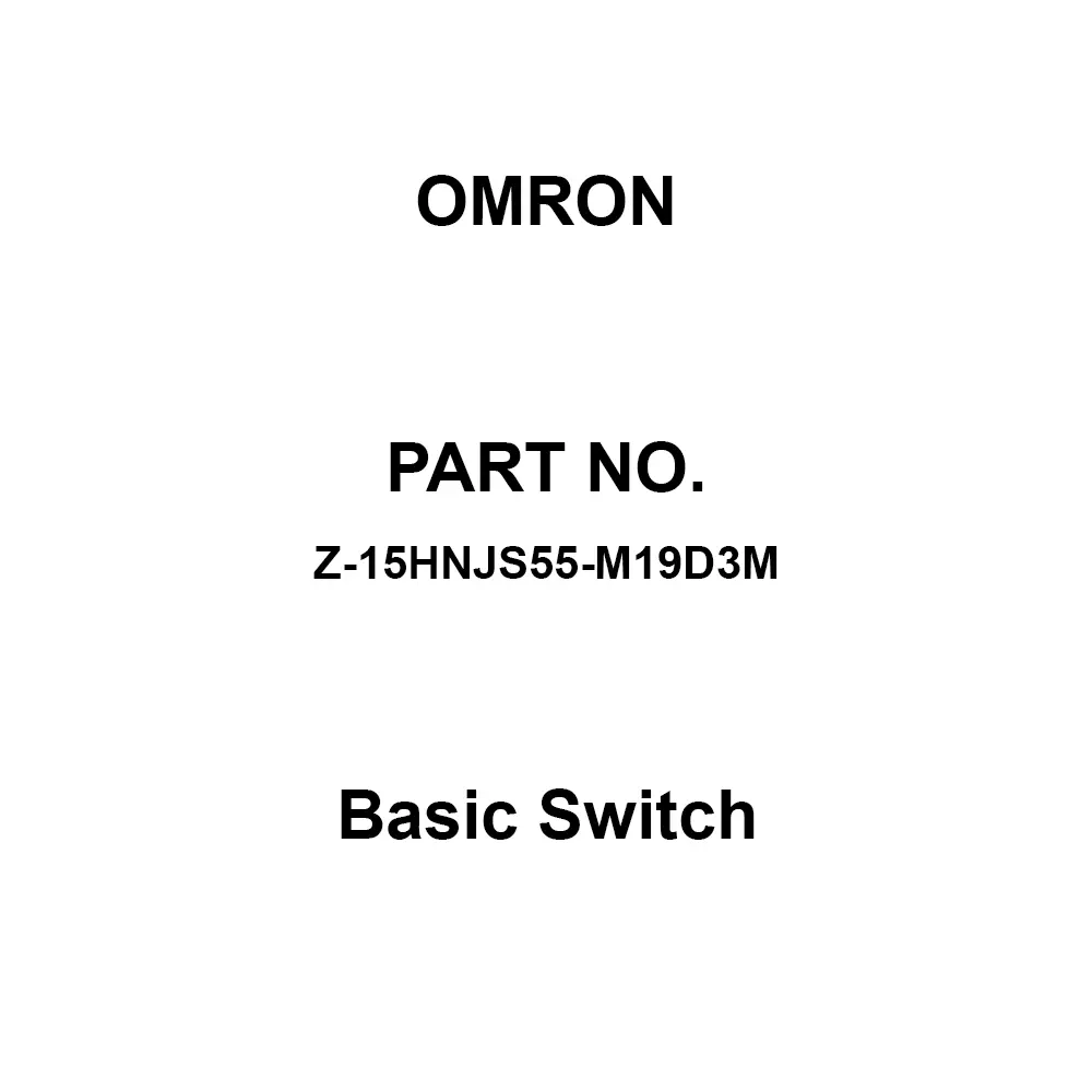 Omron Basic Switch 1C Contact Configuration, Z-15HNJS55-M19D3M