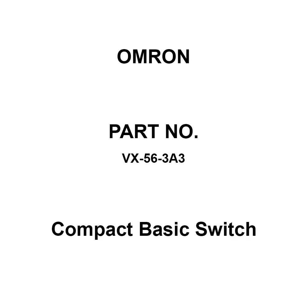 Omron Compact Basic Switch Solder Terminal Type, VX-56-3A3