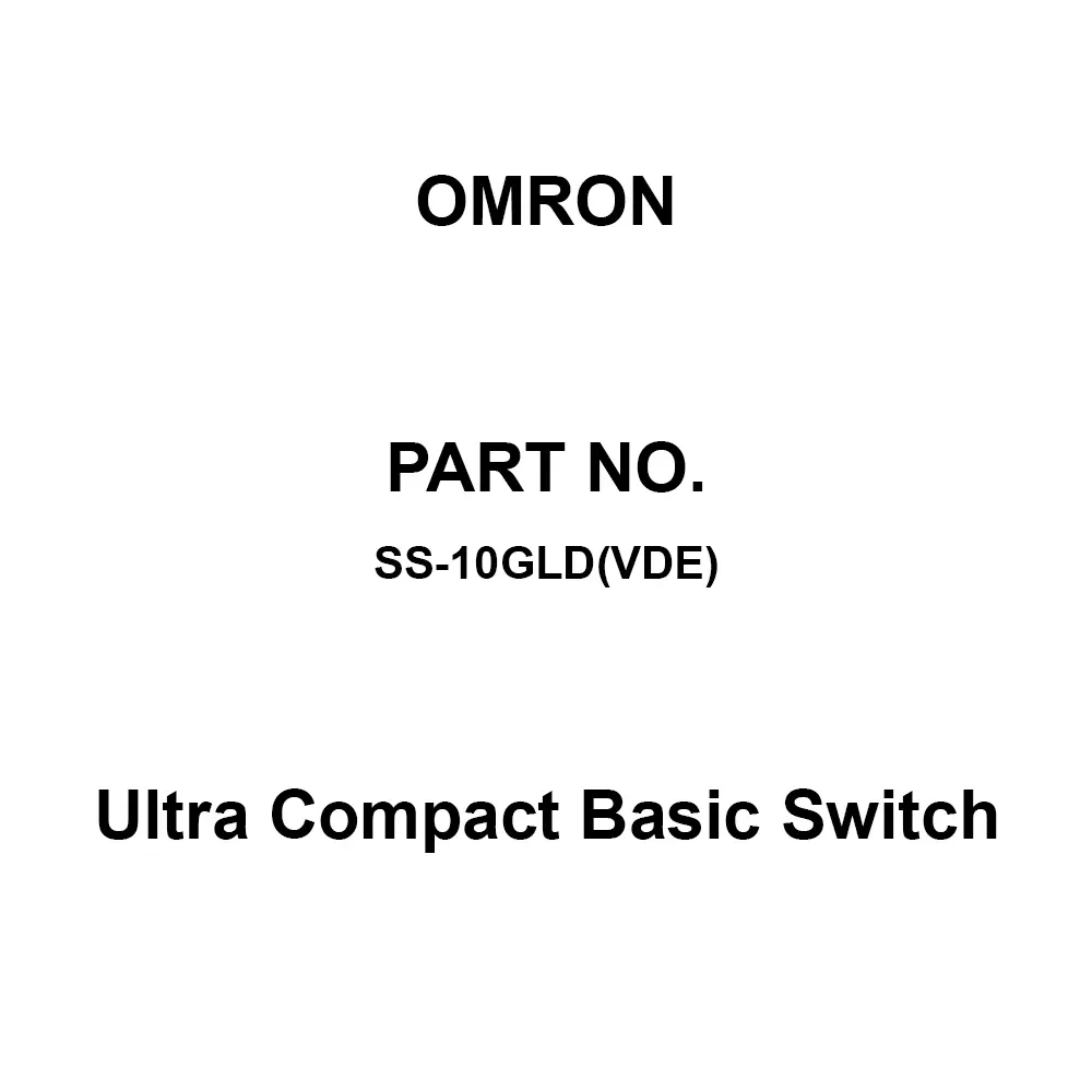Omron Ultra Compact Basic Switch SS-10GLD(VDE) V Rated Voltage, SS-10GLD(VDE)
