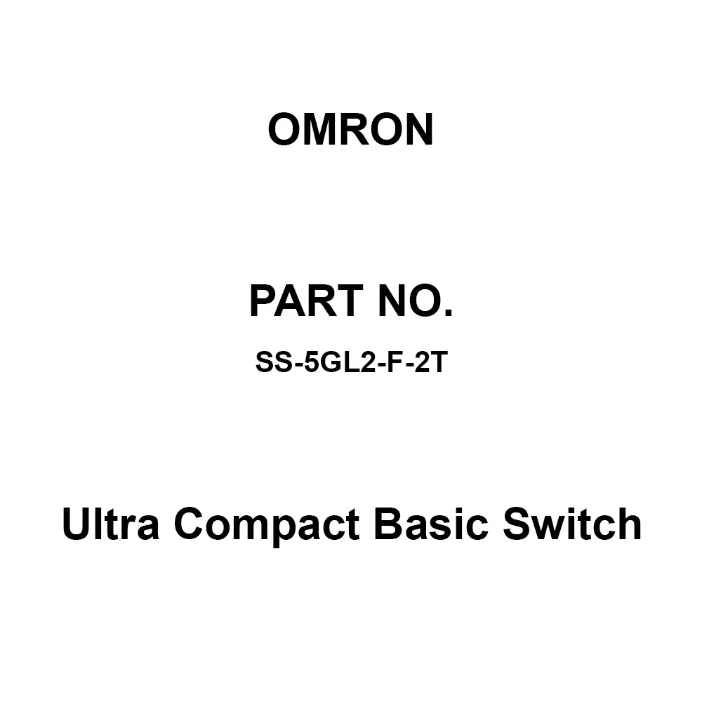 Omron Ultra Compact Basic Switch Tab Terminal, SS-5GL2-F-2T
