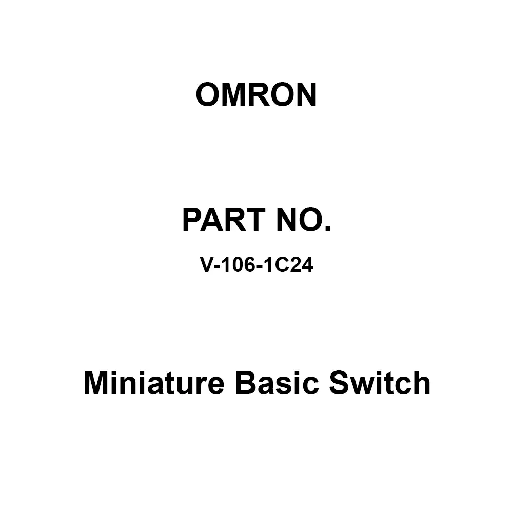 Omron Miniature Basic Switch AC250 V Rated Voltage, V-106-1C24
