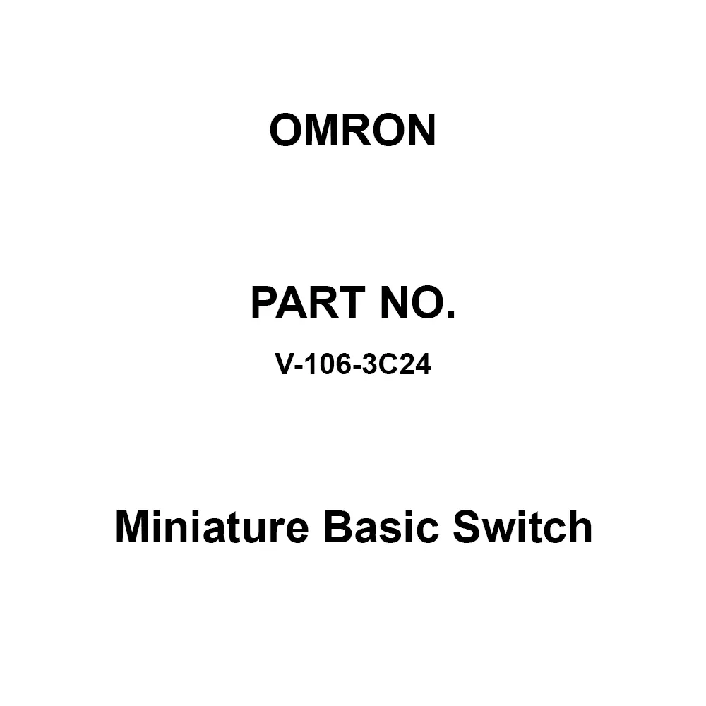 Omron Miniature Basic Switch AC250 V Rated Voltage, V-106-3C24
