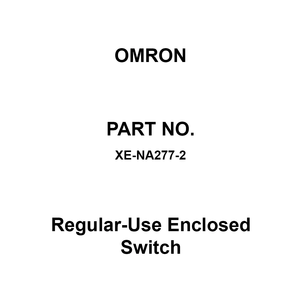 Omron Regular-Use Enclosed Switch 100 mΩ Or More with DC 500 V Mega, XE-NA277-2