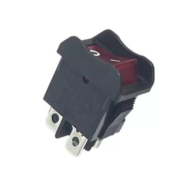 RS PRO Rocker Switch On-Off DPST Red Actuator Illuminated 6 Amp Contact Rating 250 V AC 500 V DC IP20, 180368