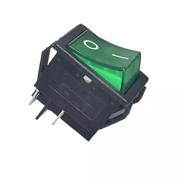RS PRO Rocker Switch On-Off DPDT Green Actuator Illuminated 16 Amp Contact Rating 250 V AC 500 V DC, 180390