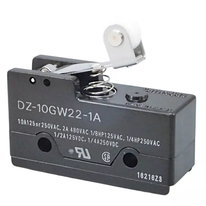 Omron Double Pole Basic Switch DZ Hinge Roller Short Lever Type, DZ-10GW22-1A