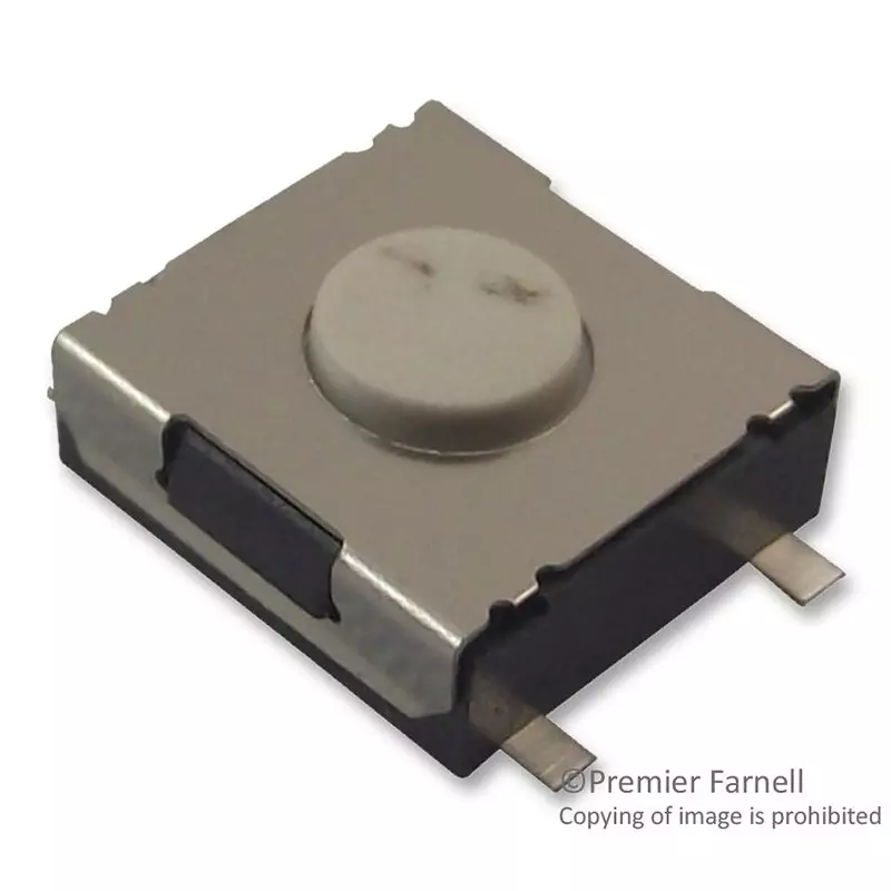 WURTH ELEKTRONIK Tactile Switch, 260Gf, Washable, Blk, SMD, 2.5mm, 430471025826 (Pack of 10)