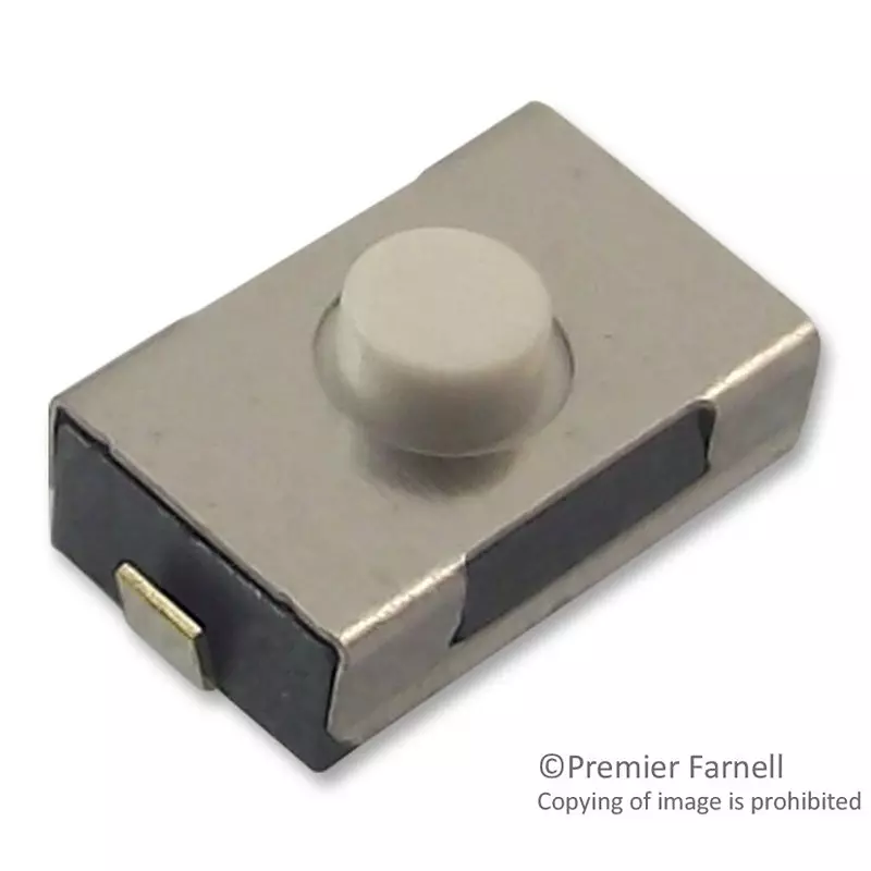 WURTH ELEKTRONIK Tactile Switch, 260Gf, 6X3.8X2.5mm, White, J-Bnd, 434113025826 (Pack of 10)