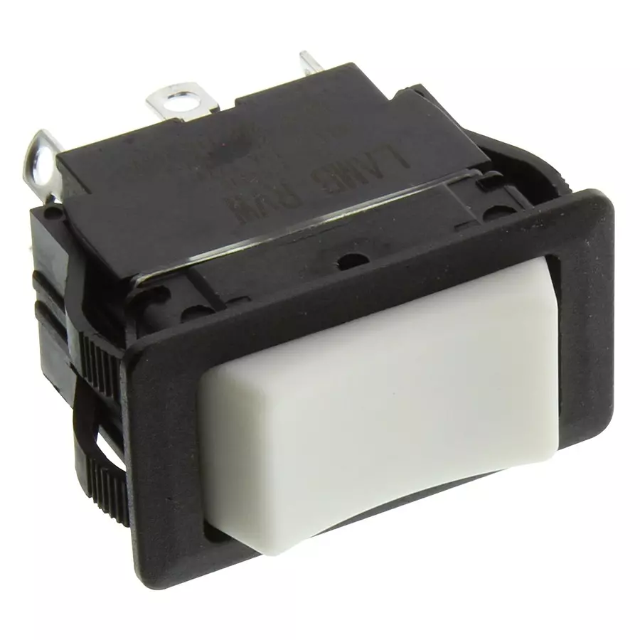 E-SWITCH ROCKER SWITCH, DPDT, 20A, 125VAC, PANEL, RVW56D1200.