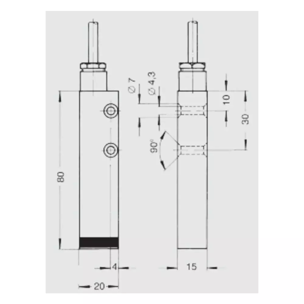 WIKA IP65 SPST Through Hole Magnetic Reed Switch 1A 230V, 48797683