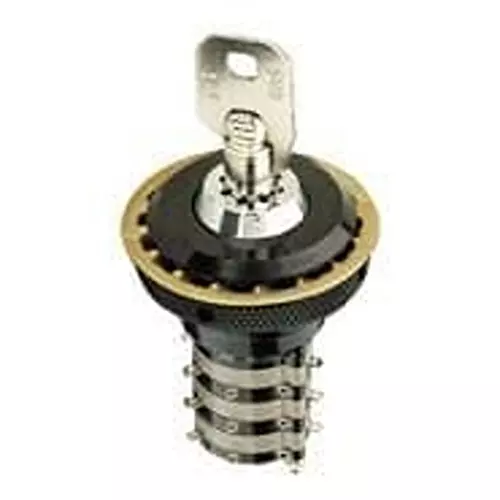 GRAYHILL Keylock Switch Non-Illuminated Solder Lug Termination 10 Amp DP3T 3 Position, 44L45-01-2-03N
