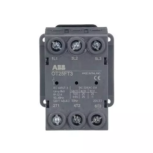 ABB Non-Fused Disconnect Switch Clamp Terminal Termination 30 Amp, OT25FT3