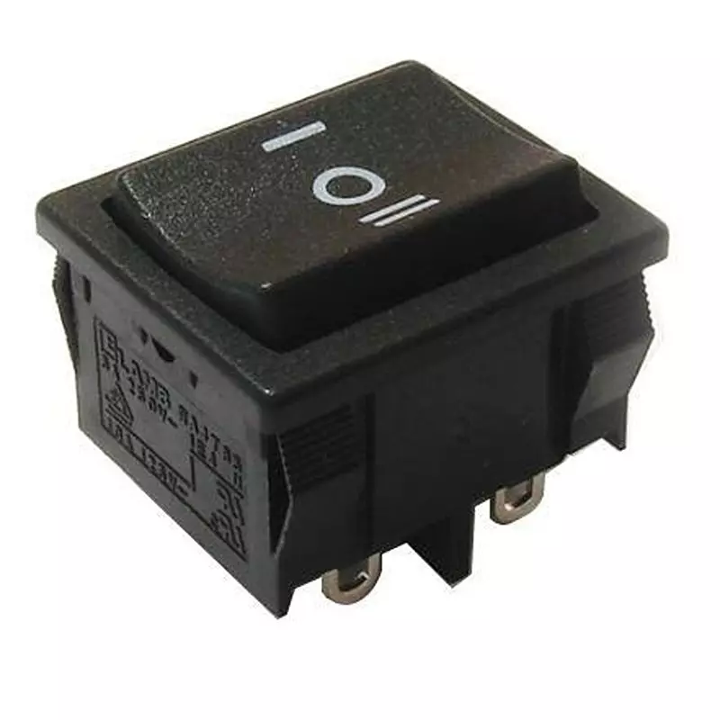 E-SWITCH Power Rocker Switch Non-Illuminated Quick Connect Termination 16 Amp Rocker Actuator, RA412C1100