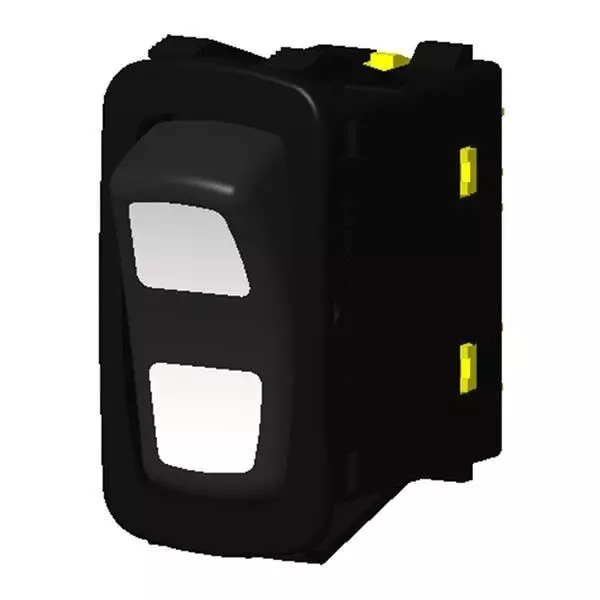 CARLING TECHNOLOGIES Rocker Switch Illuminated Quick Connect Termination 20 Amp Rocker Actuator 12 V DC, L14D1AN01-00000-000