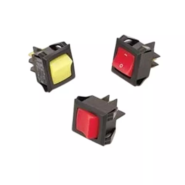 CARLING TECHNOLOGIES Miniature Rocker Switch Quick Connect Termination 15 Amp Rocker Actuator, LRGSCK611-R-L-B-A/125N