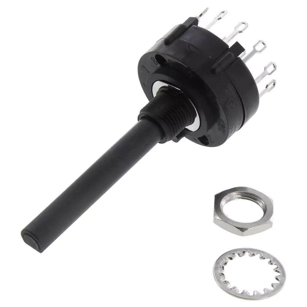 C&K COMPONENTS Switch, Rotary, 4 Pole, 3 Position, 2.5A, 125Vac, A40315Rnzq