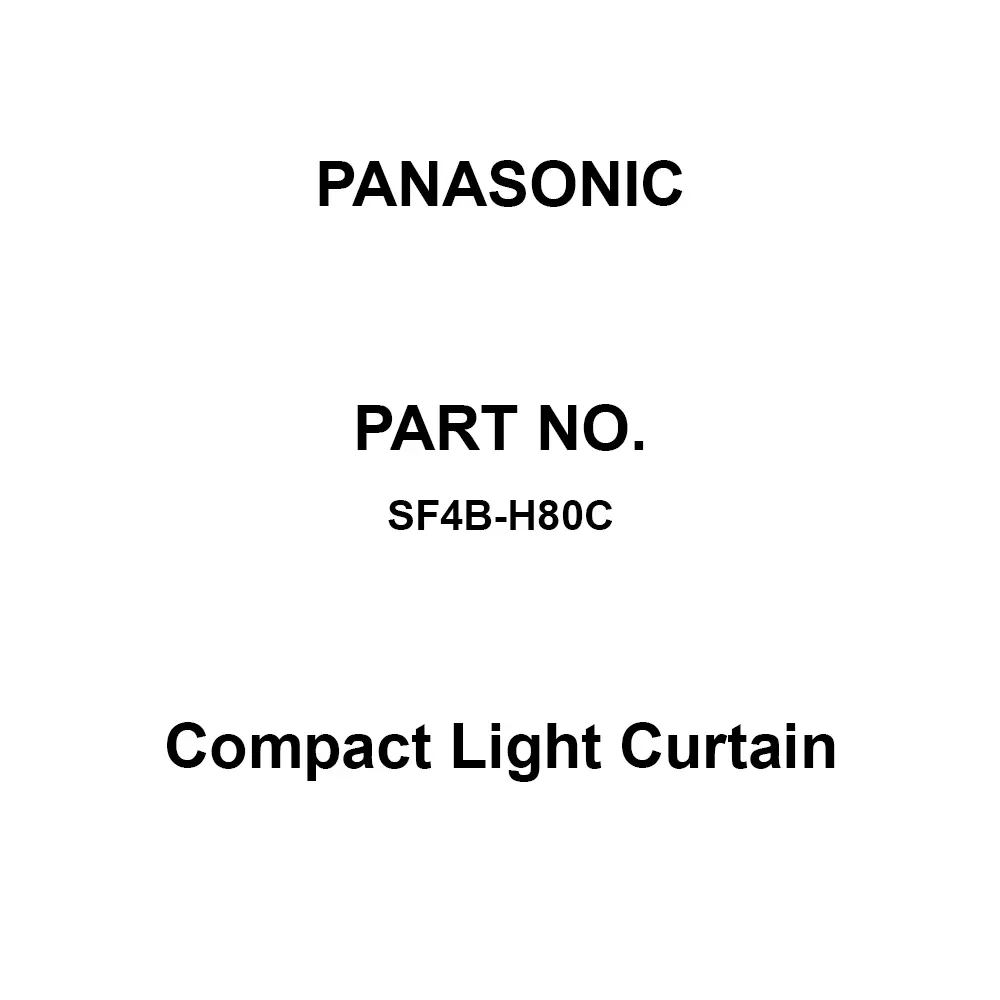 Buy Panasonic Compact Light Curtain 0.3 to 7 m Detection Distance, SF4B ...