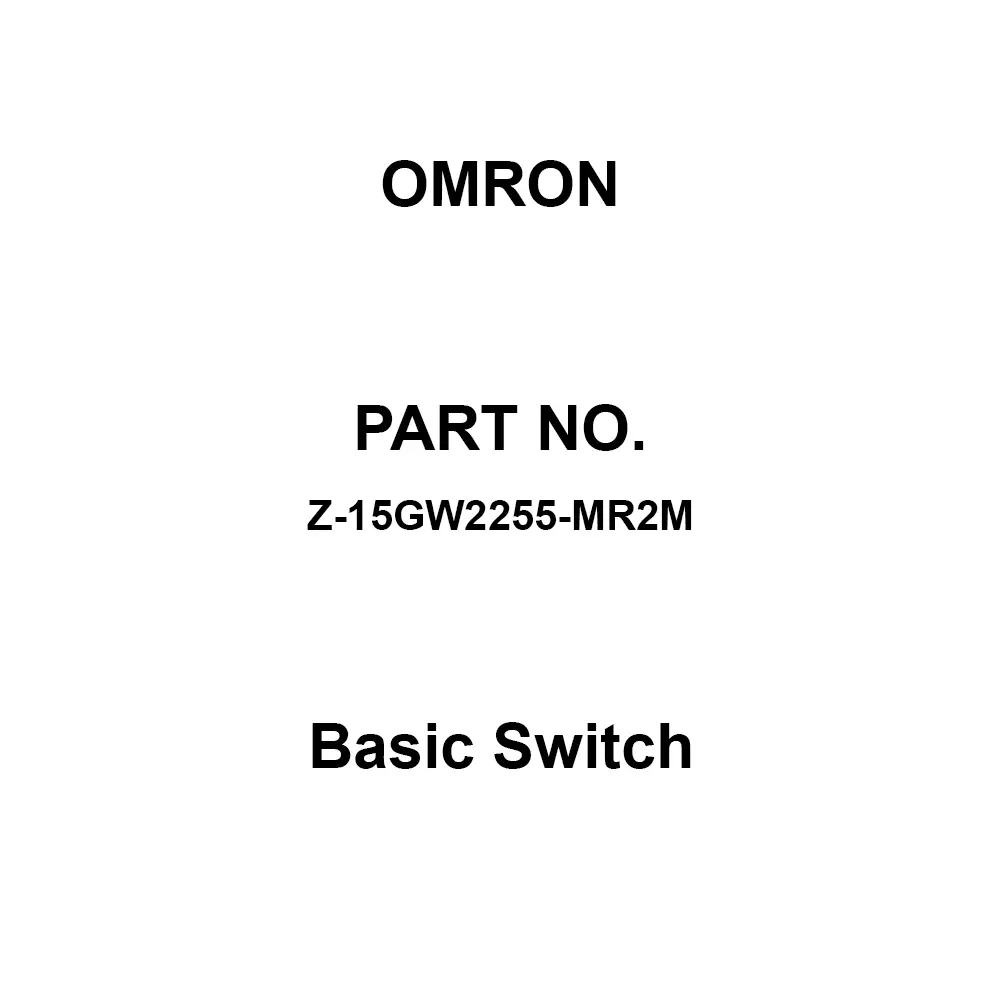 Omron Basic Switch 1C Contact Configuration, Z-15GW2255-MR2M