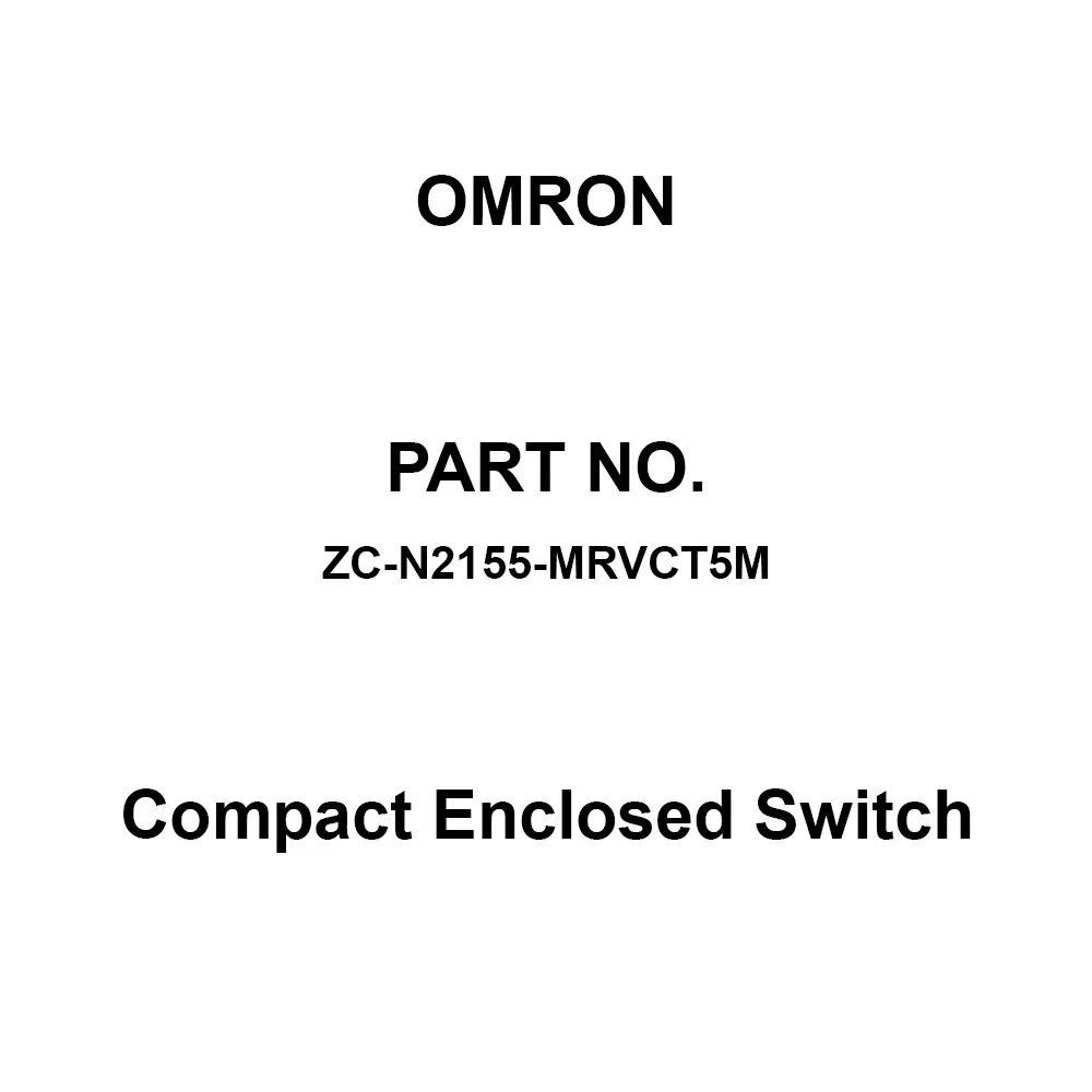 Omron Compact Enclosed Switch AC125/250, DC8/14/30/125/250 V, ZC-N2155-MRVCT5M