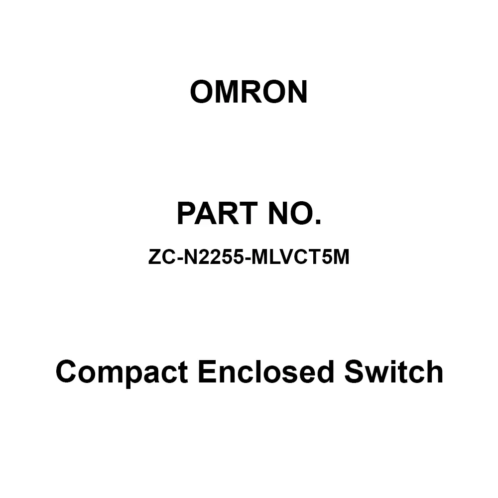 Omron Compact Enclosed Switch AC125/250, DC8/14/30/125/250 V, ZC-N2255-MLVCT5M