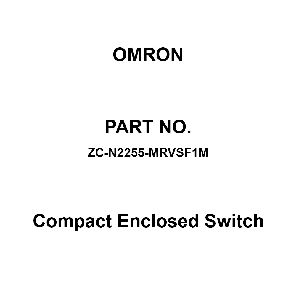 Omron Compact Enclosed Switch 100 mΩ Or More with DC 500 V, ZC-N2255-MRVSF1M
