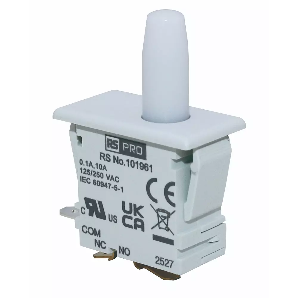 RS PRO Door Interlock Microswitch SPDT Quick Connect Plunger 17.5 mm, 101961