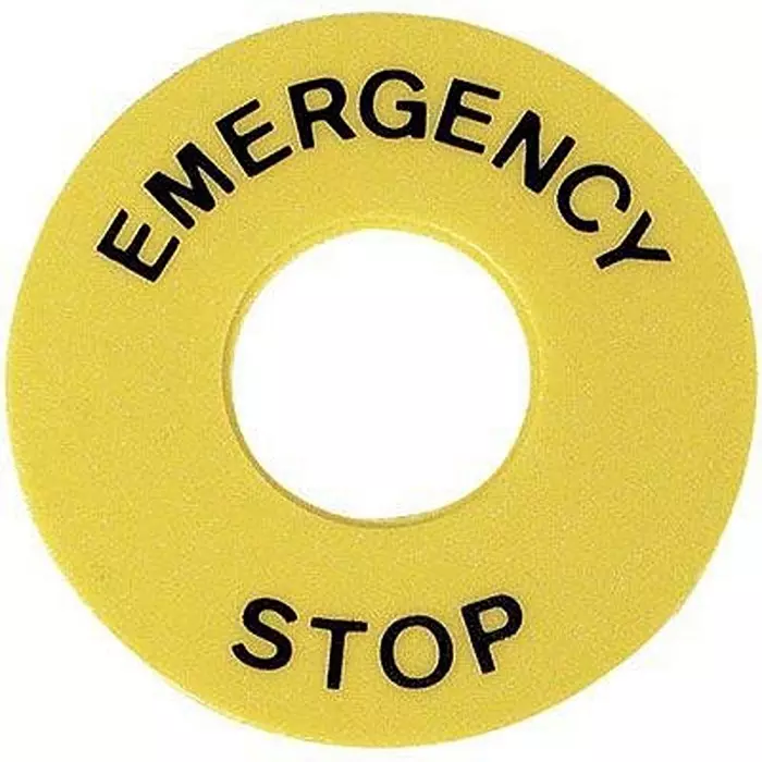 EAO ADHESIVE LABEL, E-STOP PB SWITCH, 61-9970.2