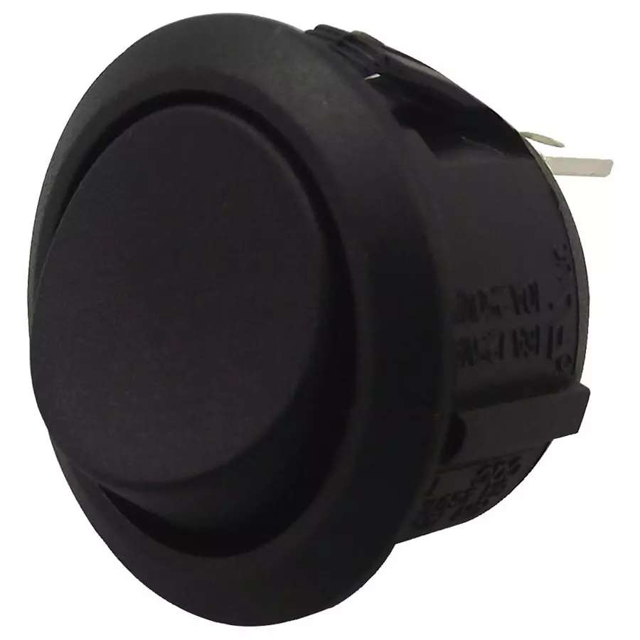 ARCOLECTRIC (BULGIN LIMITED) ROCKER SWITCH, SPST, BLACK, MOM, R13208FAAA