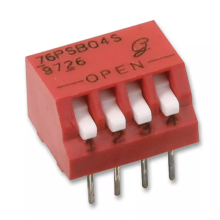 GRAYHILL Switch, Spst, 4 Pos, Piano ACtuator, 76PSB04ST