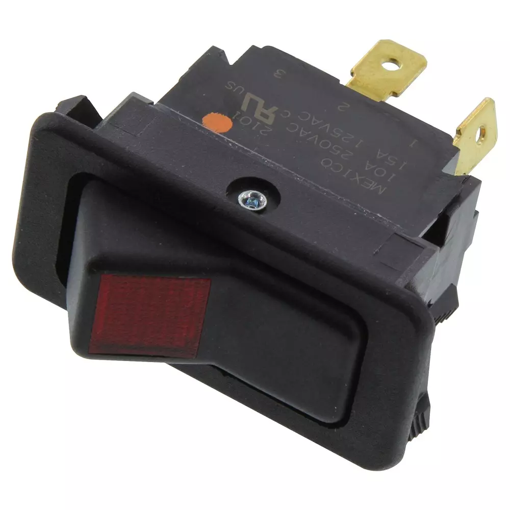 EATON Switch, Rocker, Spst, 15A, 28VDC, BlACk, 8005K23N313V22