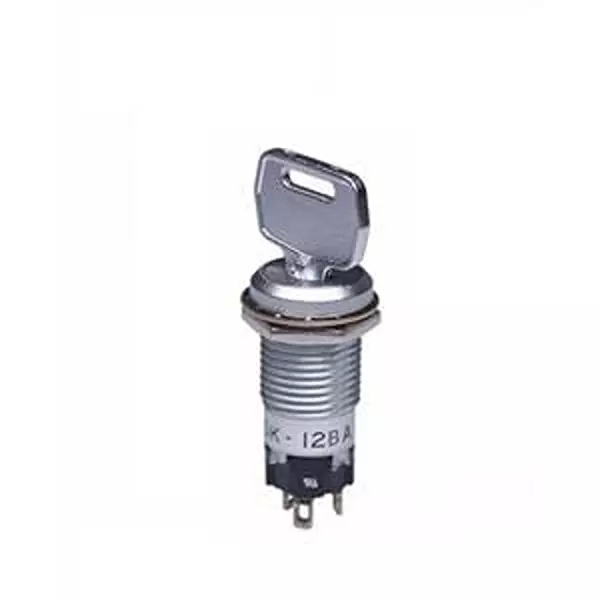 NKK SWITCHES Keylock Switch Non-Illuminated Solder Lug Termination 3 Amp SPDT 2 Position, SK12BAW01