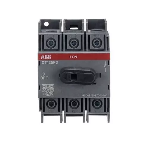 ABB Non-Fused Disconnect Switch Clamp Terminal Termination 125 Amp, OT125F3