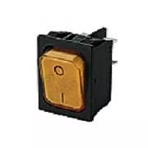 MARQUARDT Snap-In Rocker Switch Illuminated Quick Connect Termination 16 Amp Rocker Actuator, 1835.3119