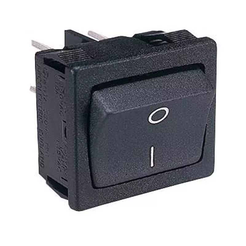 BULGIN LIMITED Miniature Rocker Switch Non-Illuminated Quick Connect Termination 16 Amp Curved Actuator, H8600VBABP