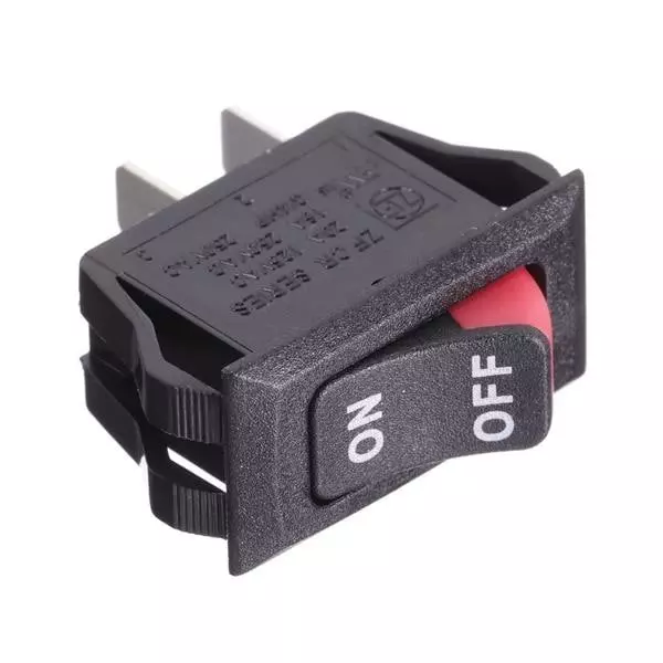 ZF Rocker Switch Non-Illuminated Quick Connect Termination 20 Amp, CRE22F4DBBNE