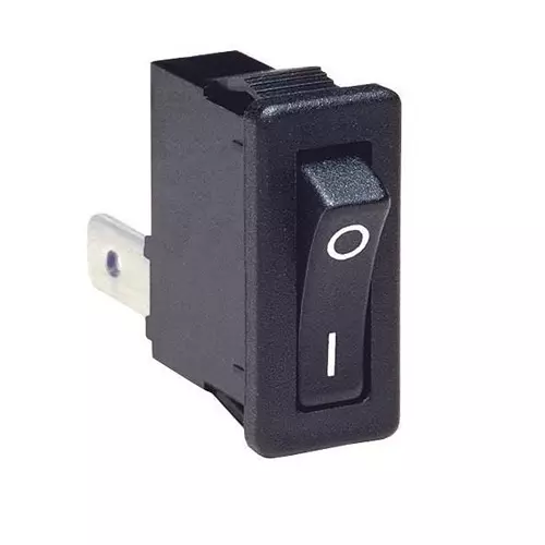BULGIN LIMITED Thinline Rocker Switch Non-Illuminated Quick Connect Termination 16 Amp Curved Actuator, H8800VAAAA