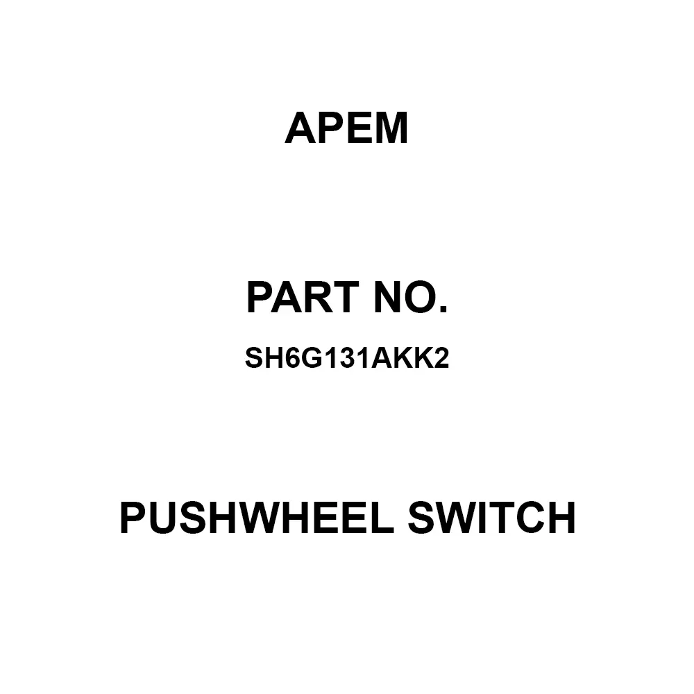 APEM Pushwheel Switch Wire Lead Termination, SH6G131AKK2