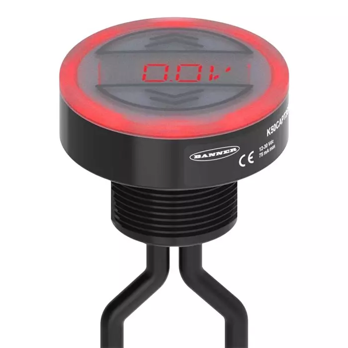 BANNER ENGINEERING Touch Button, Mom/Latching, 18 To 30Vdc, K50Ptcd4Ui4Q2Ps.