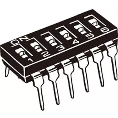 Omron Dip Switch 100 mohm or more at 250 V DC, A6T-3101