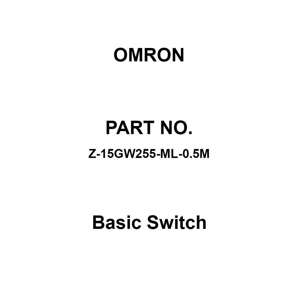 Omron Basic Switch 1C Contact Configuration, Z-15GW255-ML-0.5M