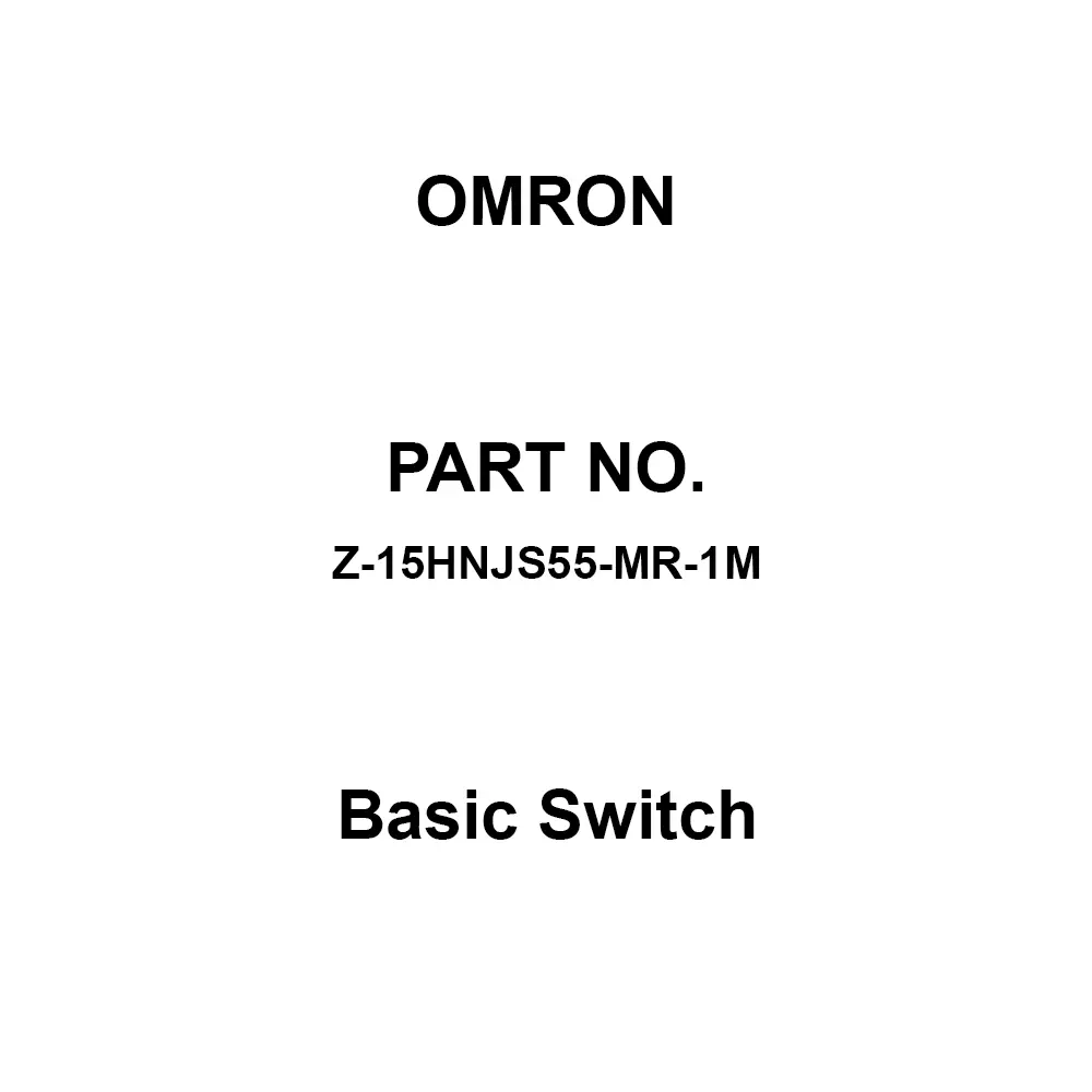 Omron Basic Switch 1C Contact Configuration, Z-15HNJS55-MR-1M