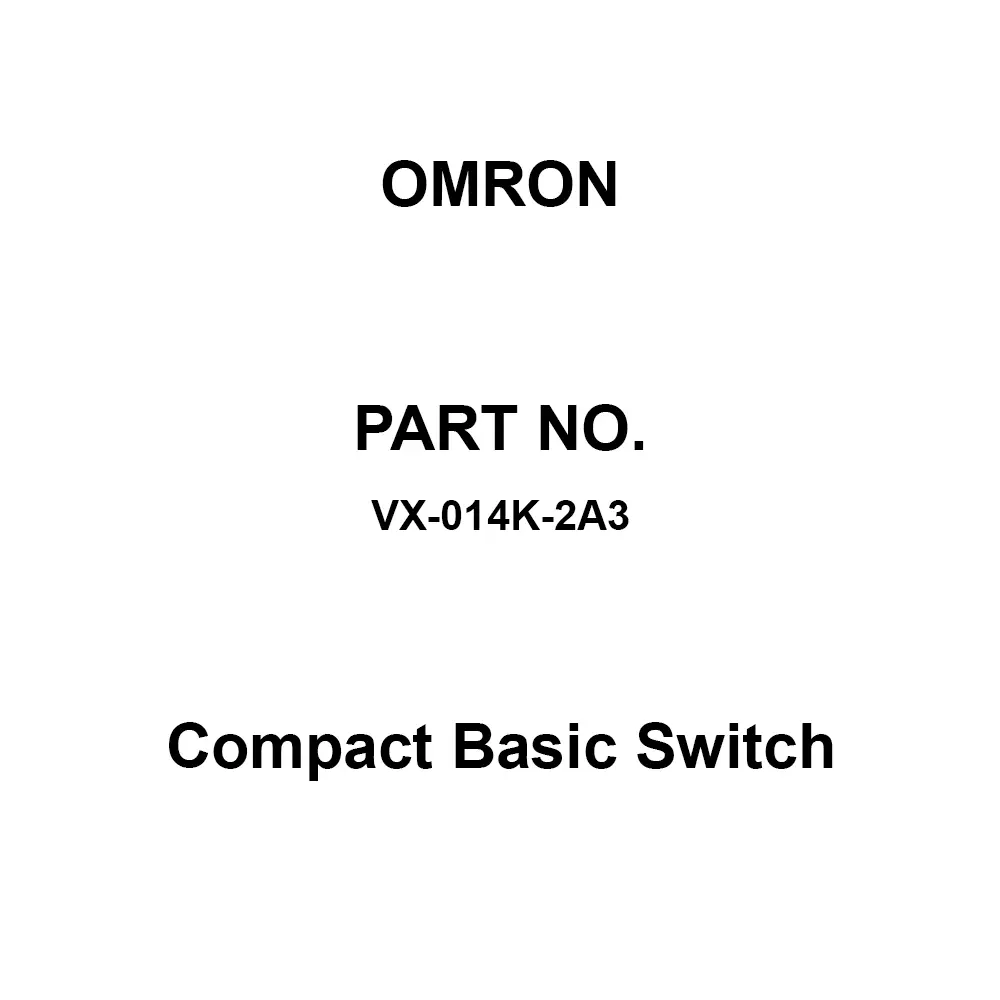 Omron Compact Basic Switch Solder Terminal Type, VX-014K-2A3