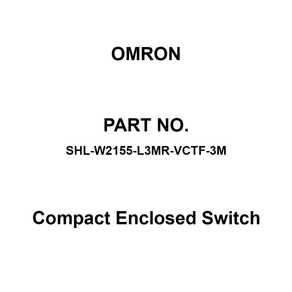 Omron Compact Enclosed Switch 1C Contact Configuration, SHL-W2155-L3MR-VCTF-3M